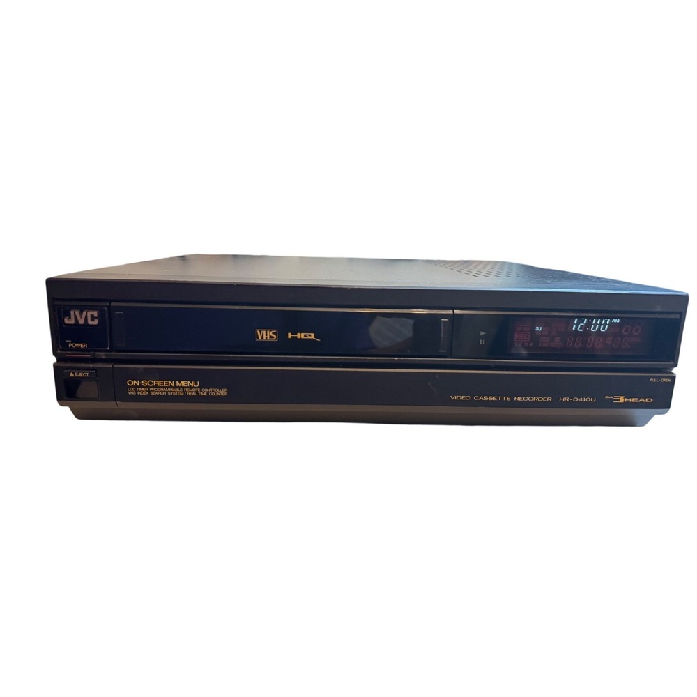 JVC HR-D410U VHS HQ Video Cassette Recorder DA 3-Head VCR Player with Remote